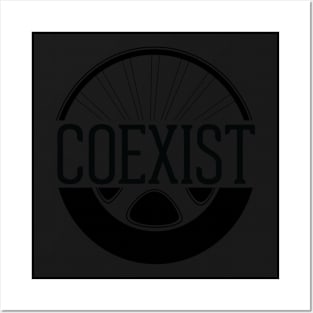 COEXIST TEE BLACK LOGO (VARIOUS COLORS) Posters and Art